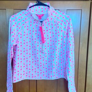 Lilly Pulitzer UPF 50+ Ronan Pullover Pink Topaz Fineapple